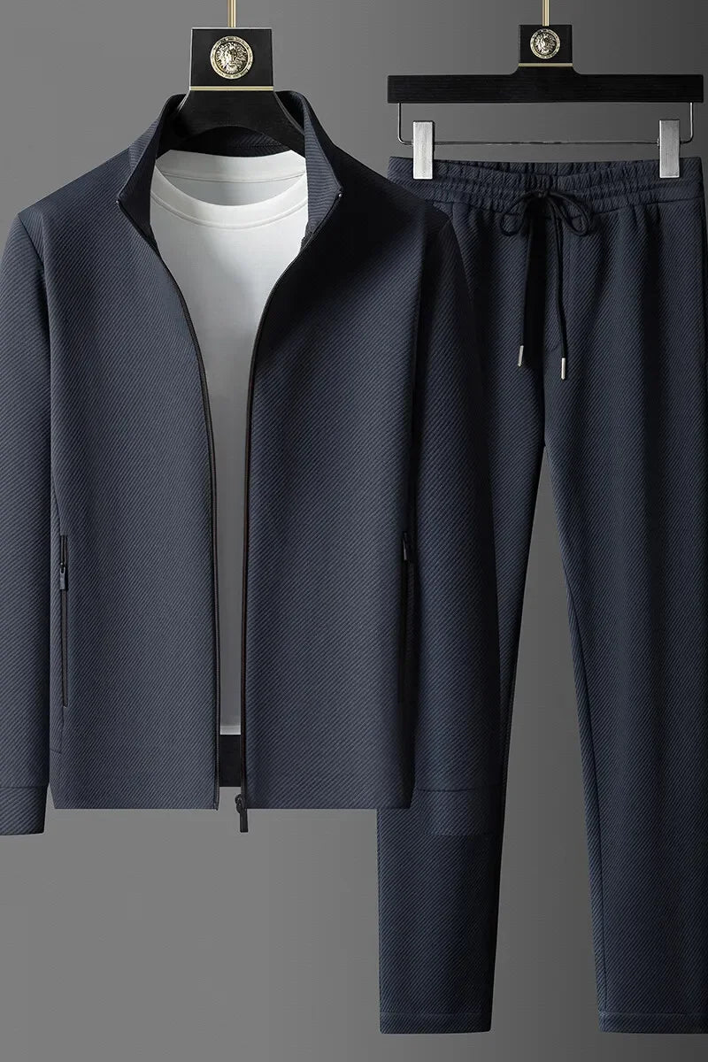 Men's Long Sleeve Jacket and Trousers - Two-Piece Set