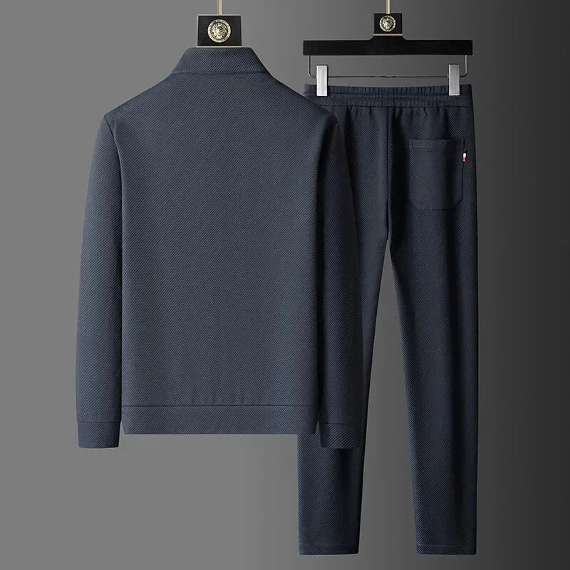 Men's Long Sleeve Jacket and Trousers - Two-Piece Set