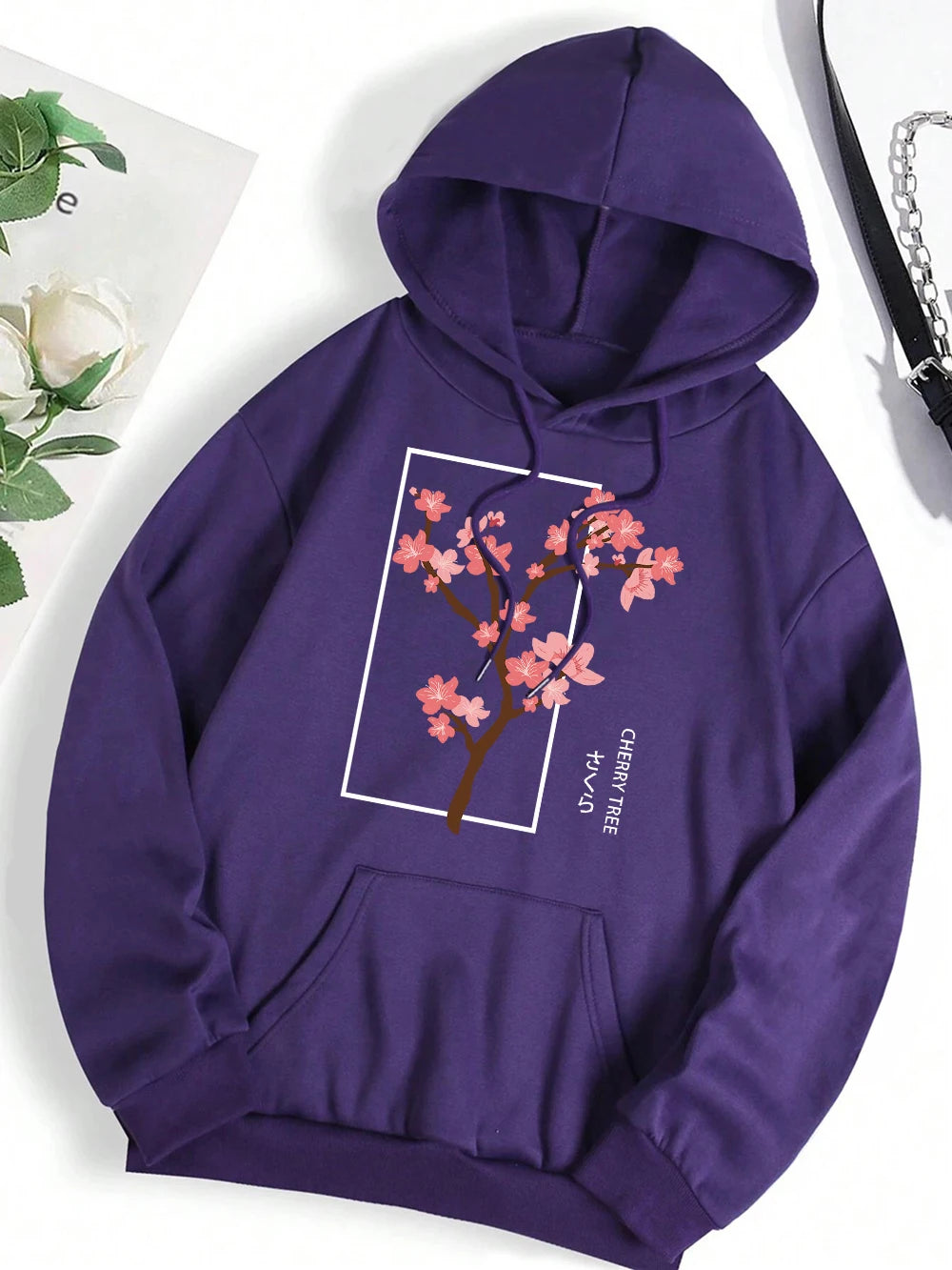 Cherry Blossom Tree in Full Bloom Women’s Loose Hoodie