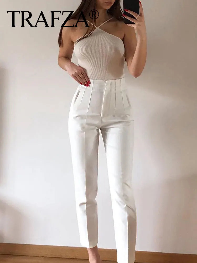 Women's Elegant High-Waist Pencil Pants