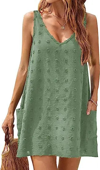 Women’s Vintage Ruffle Dress – Boho Casual Elegant Loose Fit