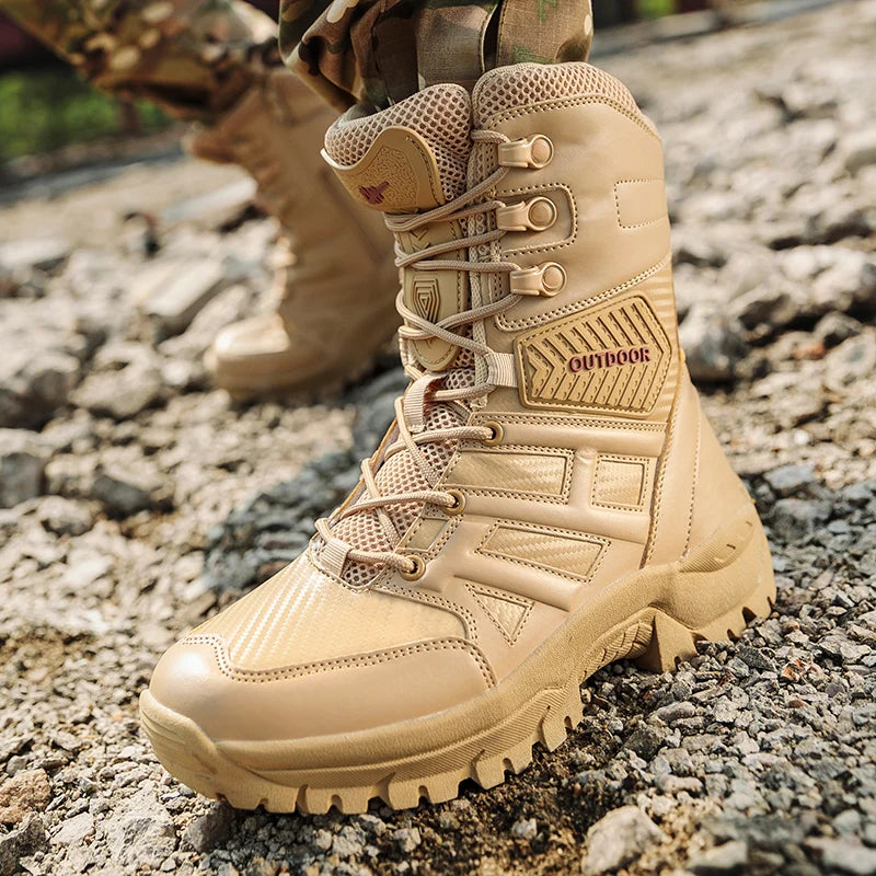 Men's Military Tactical Safety Boots – Durable Combat and Work Boots