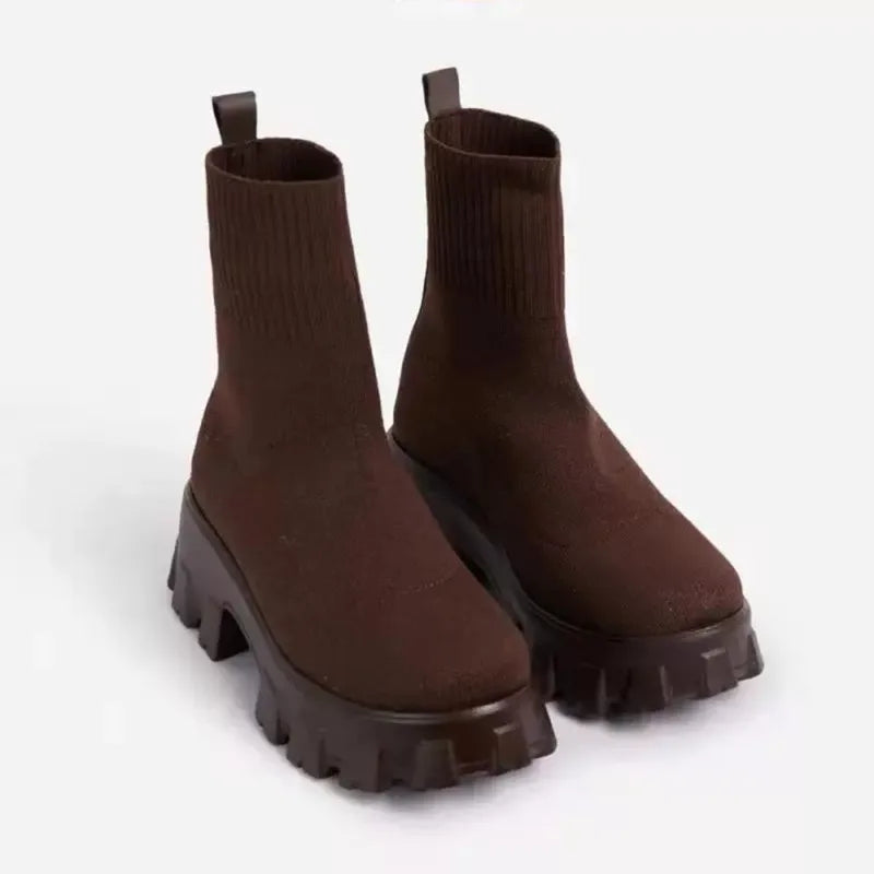 Women's Platform Ankle Slip-On Boots