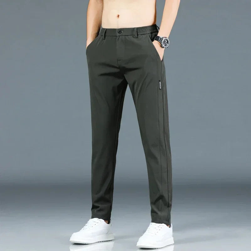 Men's Slim Fit Straight Leg Trousers