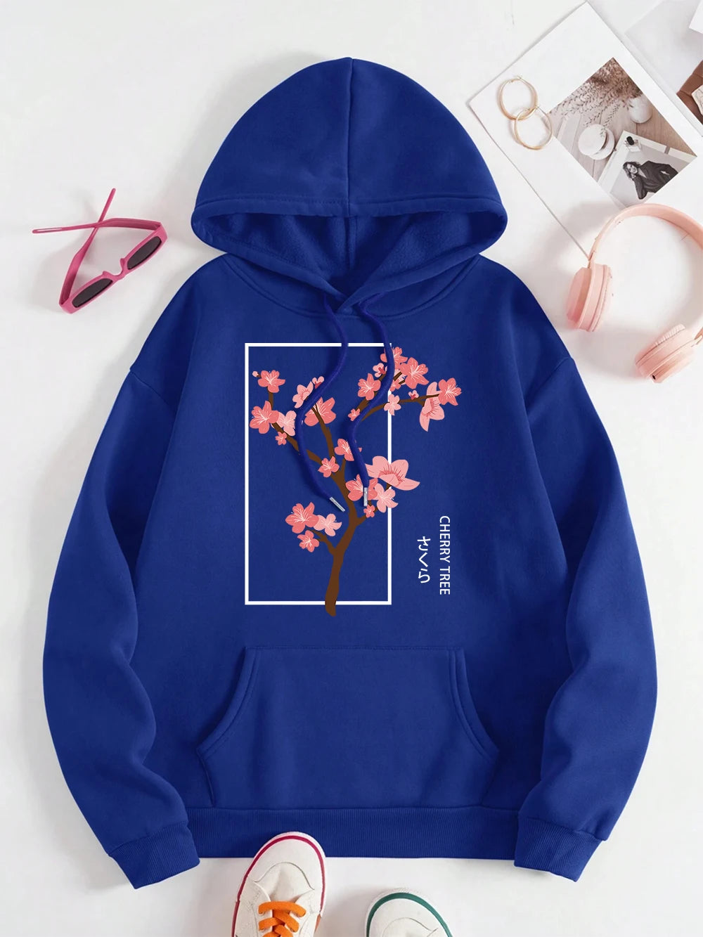 Cherry Blossom Tree in Full Bloom Women’s Loose Hoodie