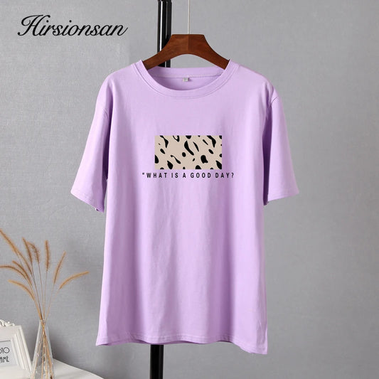 Women’s Oversized Cotton Leopard Print T-Shirt - Hirsionsan Fashion Top
