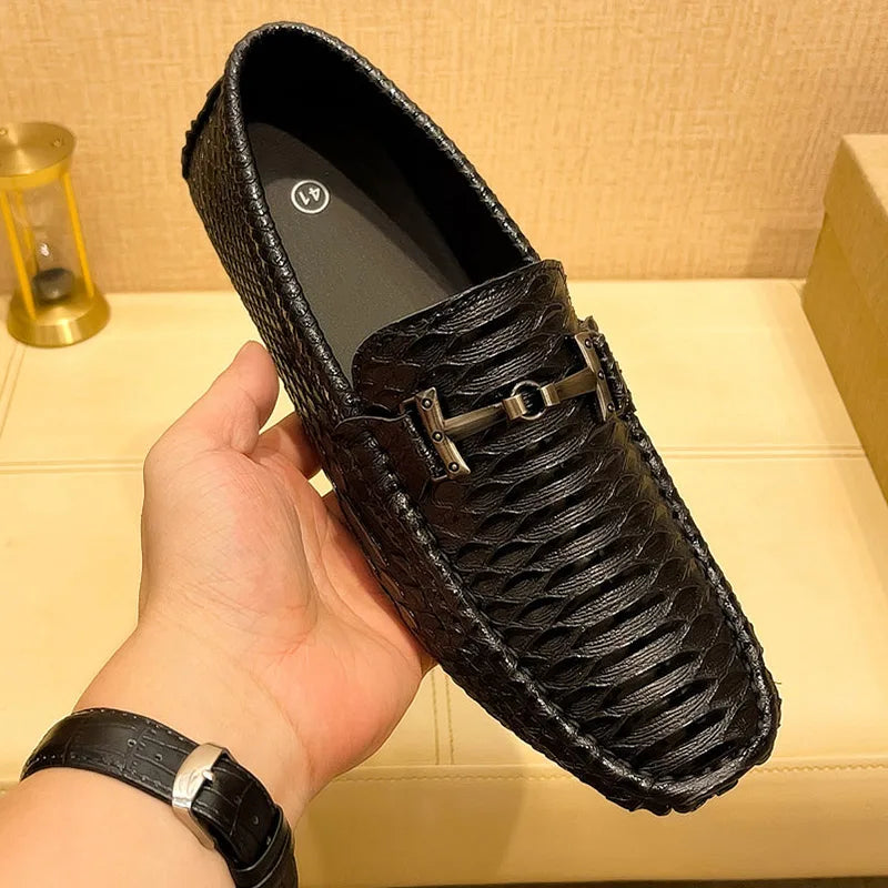 Men's Anti-Slip Breathable Ribbed Shoes – Stylish & Durable Slip-Resistant Footwear
