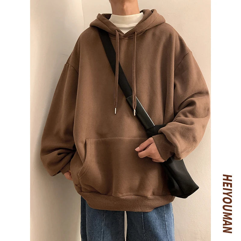 Men's Oversized Hoodie - Loose Fit Hooded Sweatshirt for Men