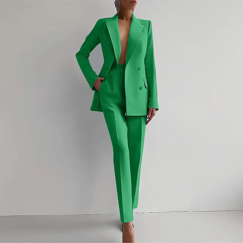 Women's Two-Piece Blazer and Pants Set