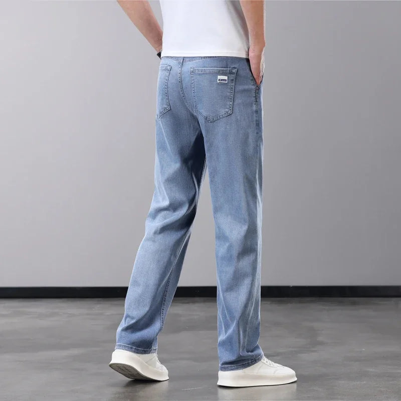 Slim Fit Men’s Jeans with Lyocell Fabric – Soft, Breathable, and Comfortable Straight Leg Denim Pants