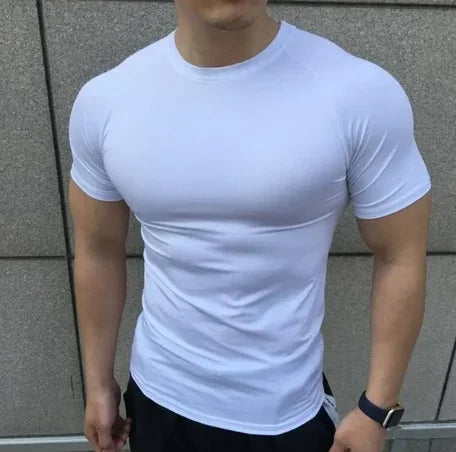 Men's Short Sleeve Fitness Compression T-Shirt - Various Colors