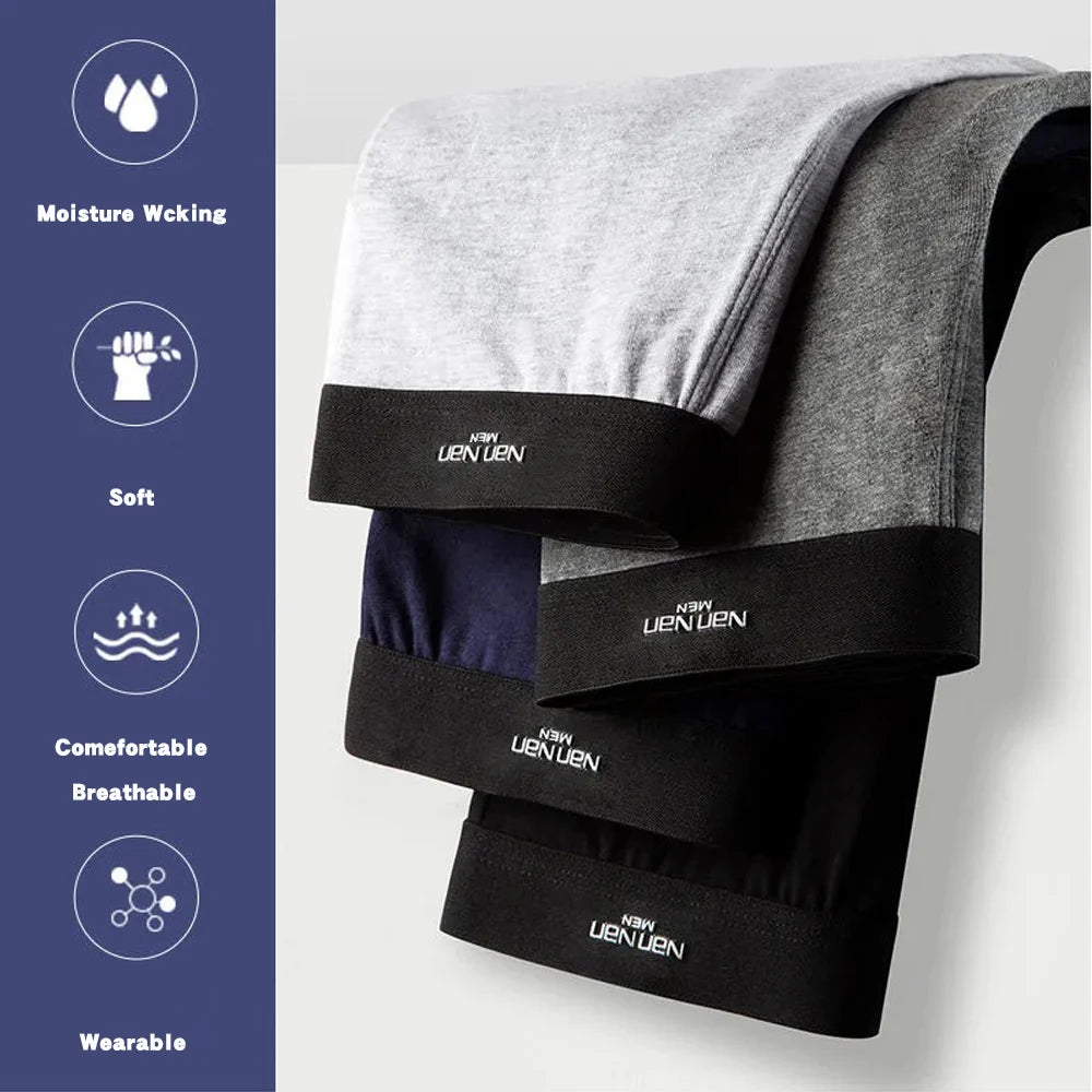 4-8 Pack Men's Cotton Boxer Shorts - Soft and Stylish Underwear - Various Design Combinations