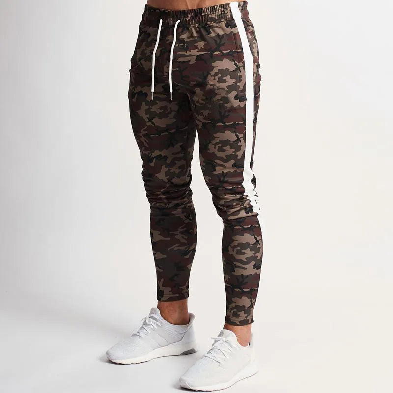 Men's Slim Fit Camo Joggers with Drawstring Waist – Stylish & Comfortable Activewear