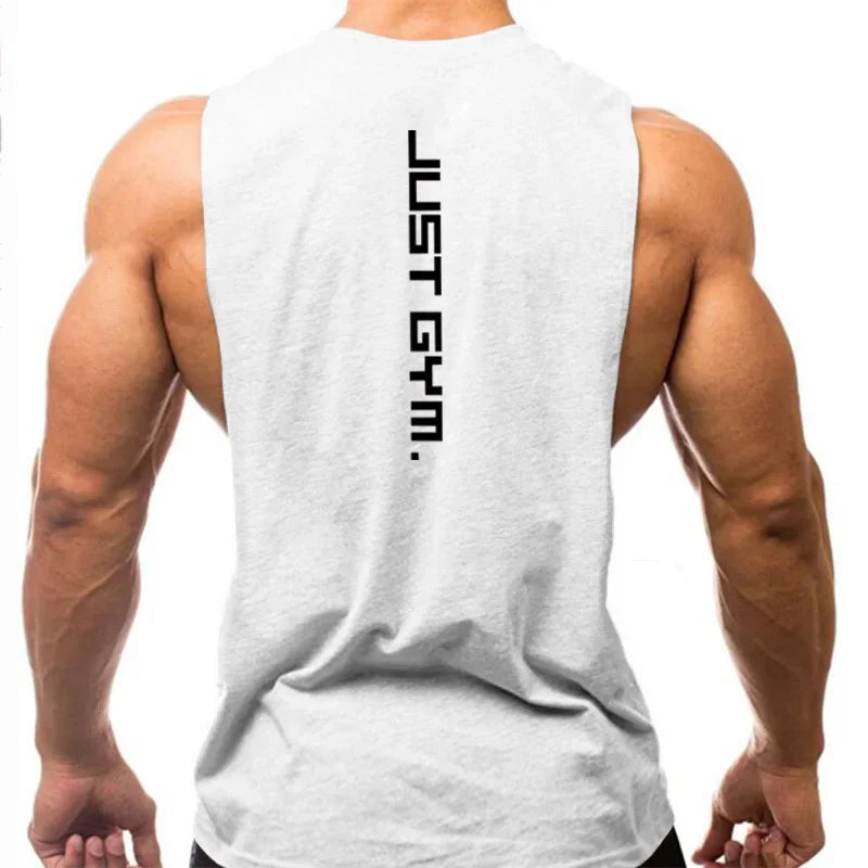 Just Gym Men's Fitness Tank Top - Side Cut Tee for Optimal Performance and Style