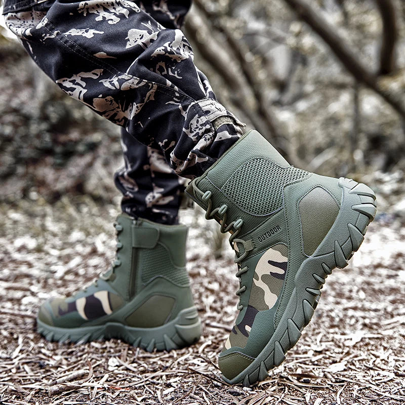 Men's Tactical Hiking Boots - Waterproof Outdoor Military Combat Boots