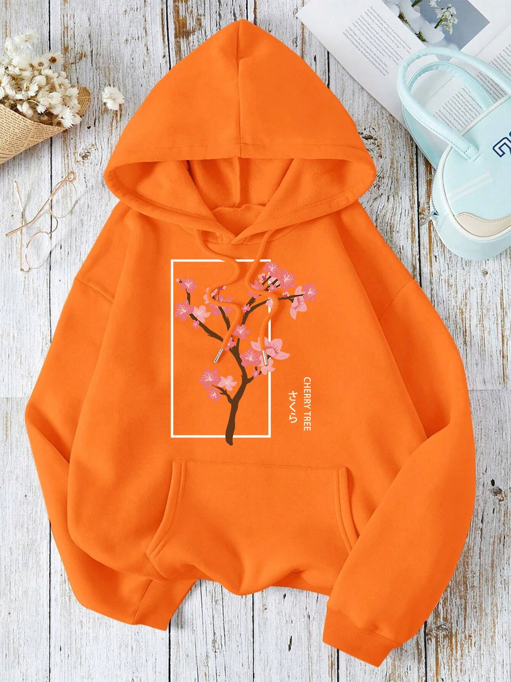 Cherry Blossom Tree in Full Bloom Women’s Loose Hoodie