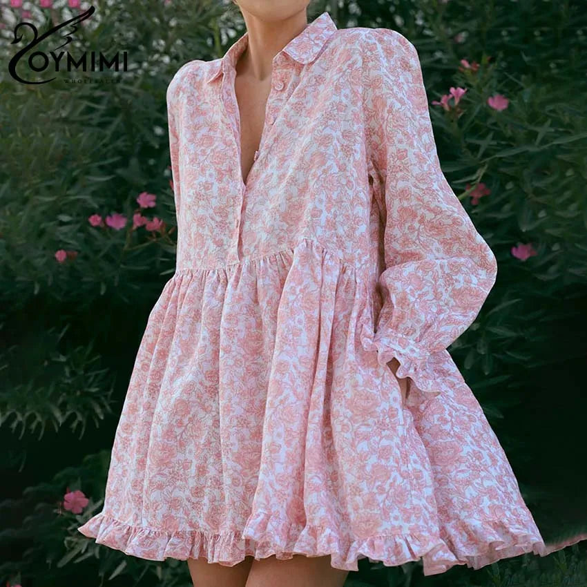 Clacive Women's Loose Mini Dresses – Elegant Classic Pleated Style for Women