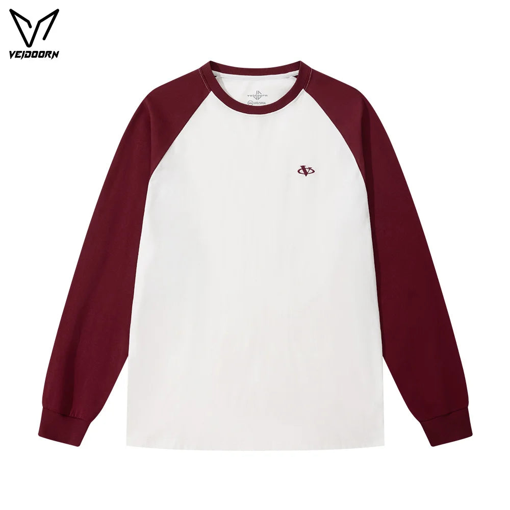 Men's Long Sleeve Casual Sweater with Raglan Sleeves