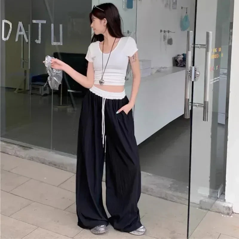 Women's Wide Leg Elastic Waist Sweatpants
