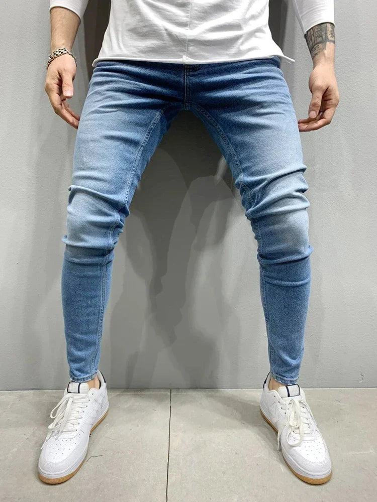 Men's Slim Fit Jeans - Casual Skinny Pants - Various Colors