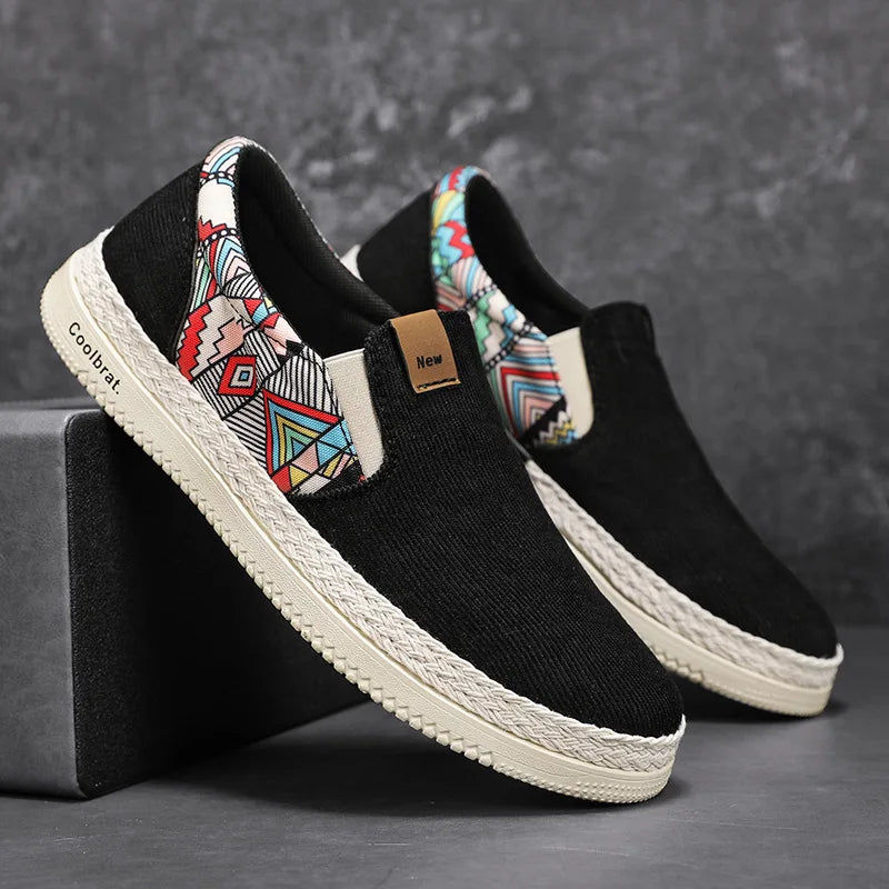 Men's Flat Canvas Slip-On Sneakers