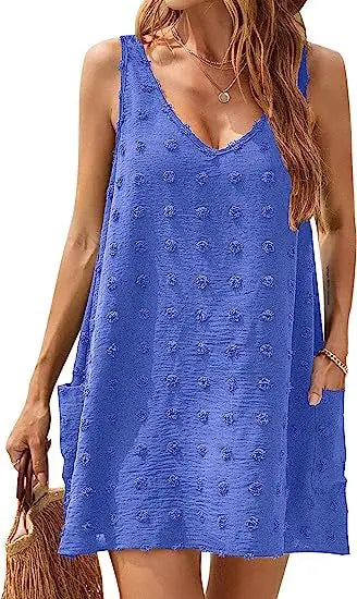 Women’s Vintage Ruffle Dress – Boho Casual Elegant Loose Fit
