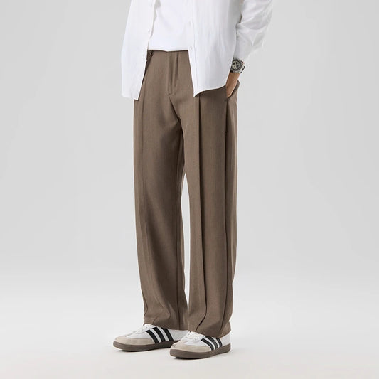 Men's Korean Style Straight Loose Wide Leg Casual Pants