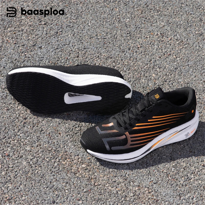 Baasploa Men's Running Shoes - Lightweight Mesh Sneakers with Carbon Plate for Enhanced Performance