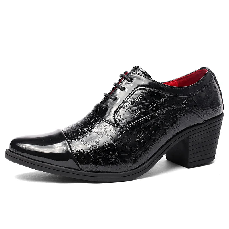 Luxury Men's Pointed Toe Elevation Shoes - Stylish Height-Enhancing Footwear