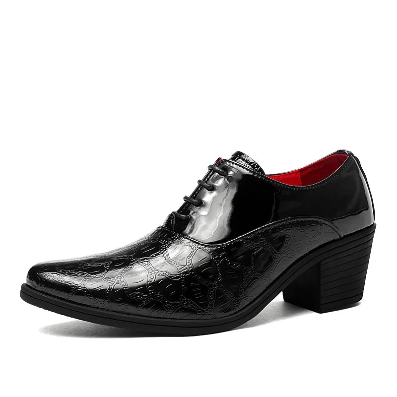Luxury Men's Pointed Toe Elevation Shoes - Stylish Height-Enhancing Footwear