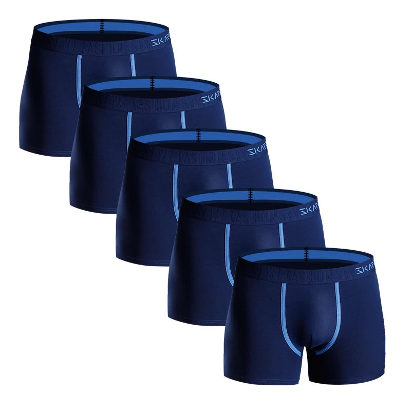 Premium 5-Pack Cotton Boxer Shorts for Men – Comfortable, Breathable Men's Underwear Set