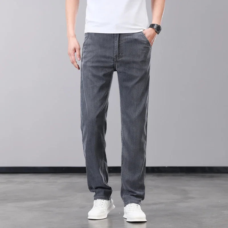 Slim Fit Men’s Jeans with Lyocell Fabric – Soft, Breathable, and Comfortable Straight Leg Denim Pants