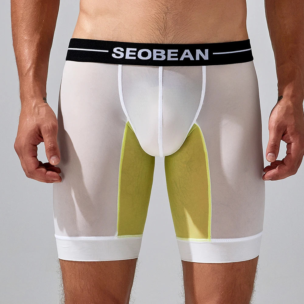 Seobean Men's Compression Shorts – Athletic Sports Performance Wear, Muscle Support & Moisture-Wicking