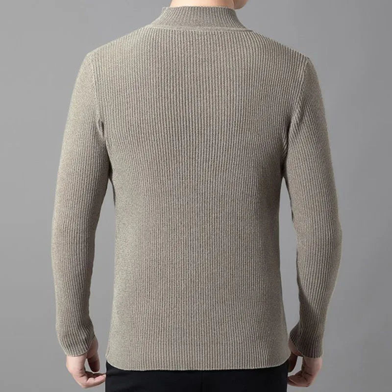 Men's Ferret Velvet Stretch Half Turtleneck Sweater
