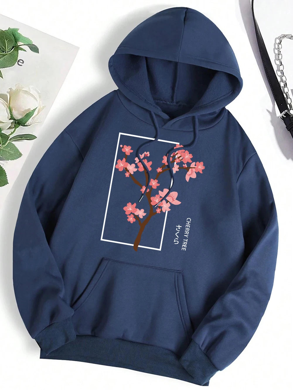 Cherry Blossom Tree in Full Bloom Women’s Loose Hoodie