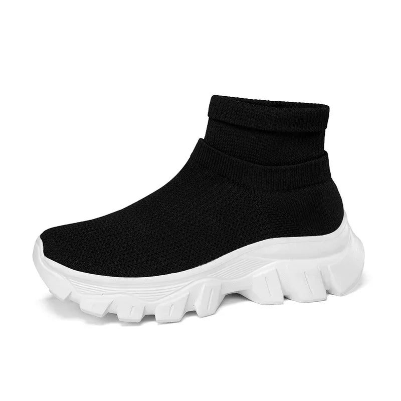 Women's Light Ankle Sock Boots – With Non-Slip Thick Soles - Various Colors