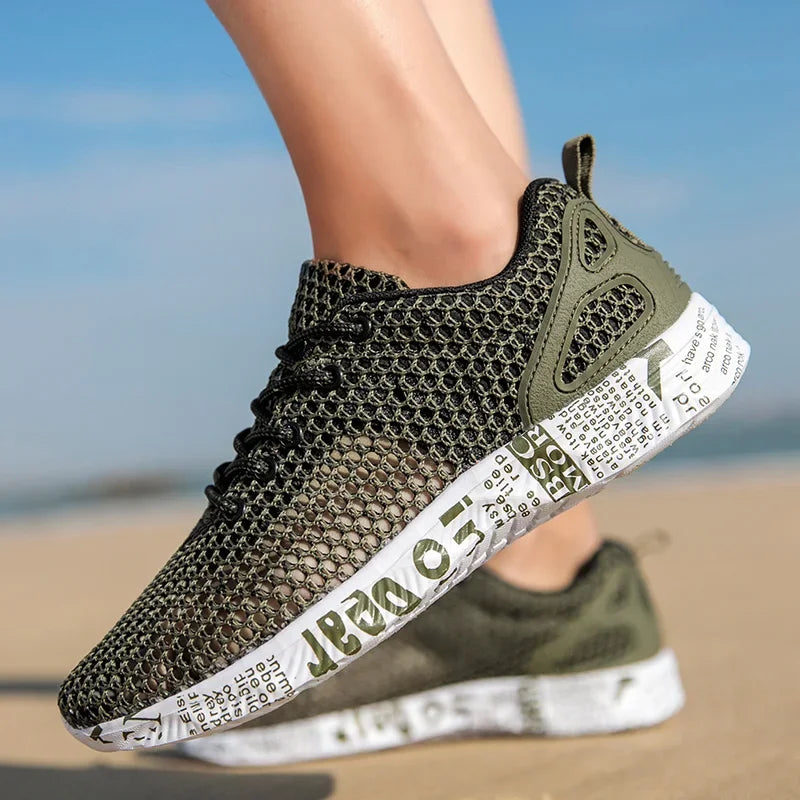 Men's Casual Air Mesh Sneakers – Trendy Foam Athletic Shoes