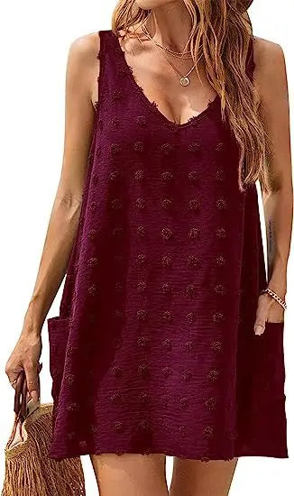 Women’s Vintage Ruffle Dress – Boho Casual Elegant Loose Fit