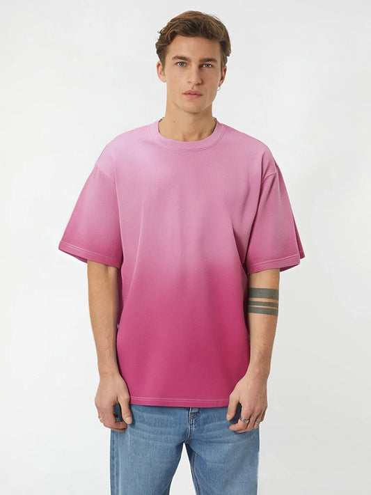 Men's Oversized Cotton T-Shirt with Gradient Color