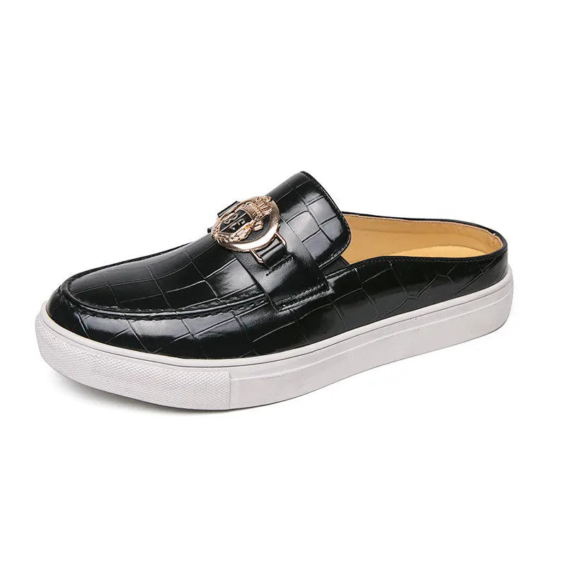 Men's Leather Breathable Loafers - Half Slip-On Dress Shoes