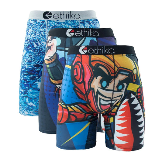 ETHIKA Men's 3-Pack Breathable Boxer Briefs