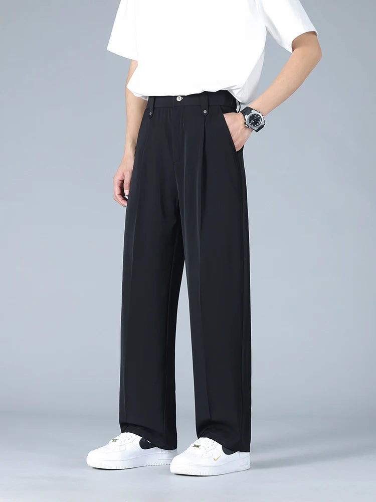 Men's Straight Fit Loose Pants – Comfortable Casual Men's Trousers for Everyday Wear