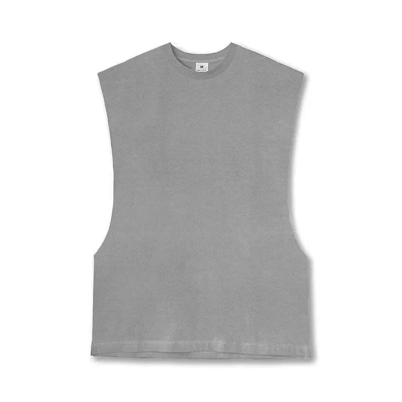 Men's Open Side Cut-Off Vest - Gym Tank Top for Men