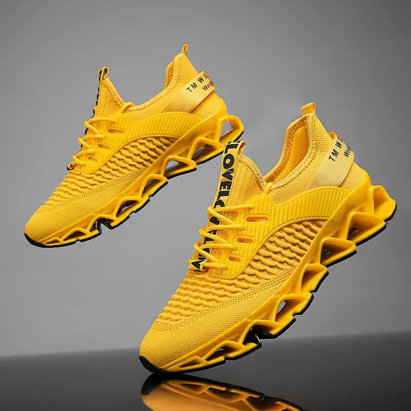 Men's Breathable Soft-Soled Lace-Up Sneakers - Comfortable & Lightweight Athletic Shoes for Men