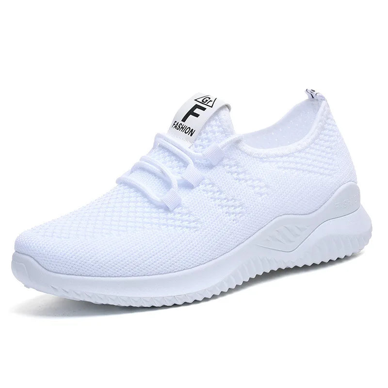 Women's Lightweight Breathable Mesh Running Shoes with Soft Bottom Comfort
