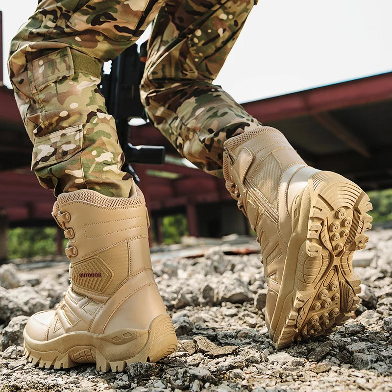 Men's Military Tactical Safety Boots – Durable Combat and Work Boots