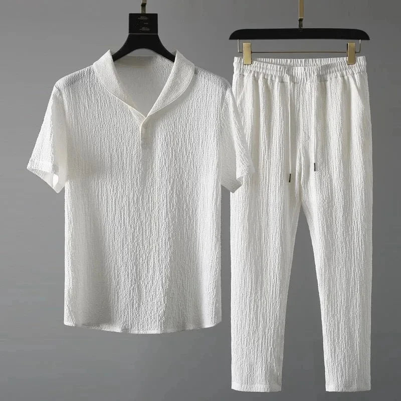 Men's Classic 2-Piece T-Shirt and Drawstring Pants Set