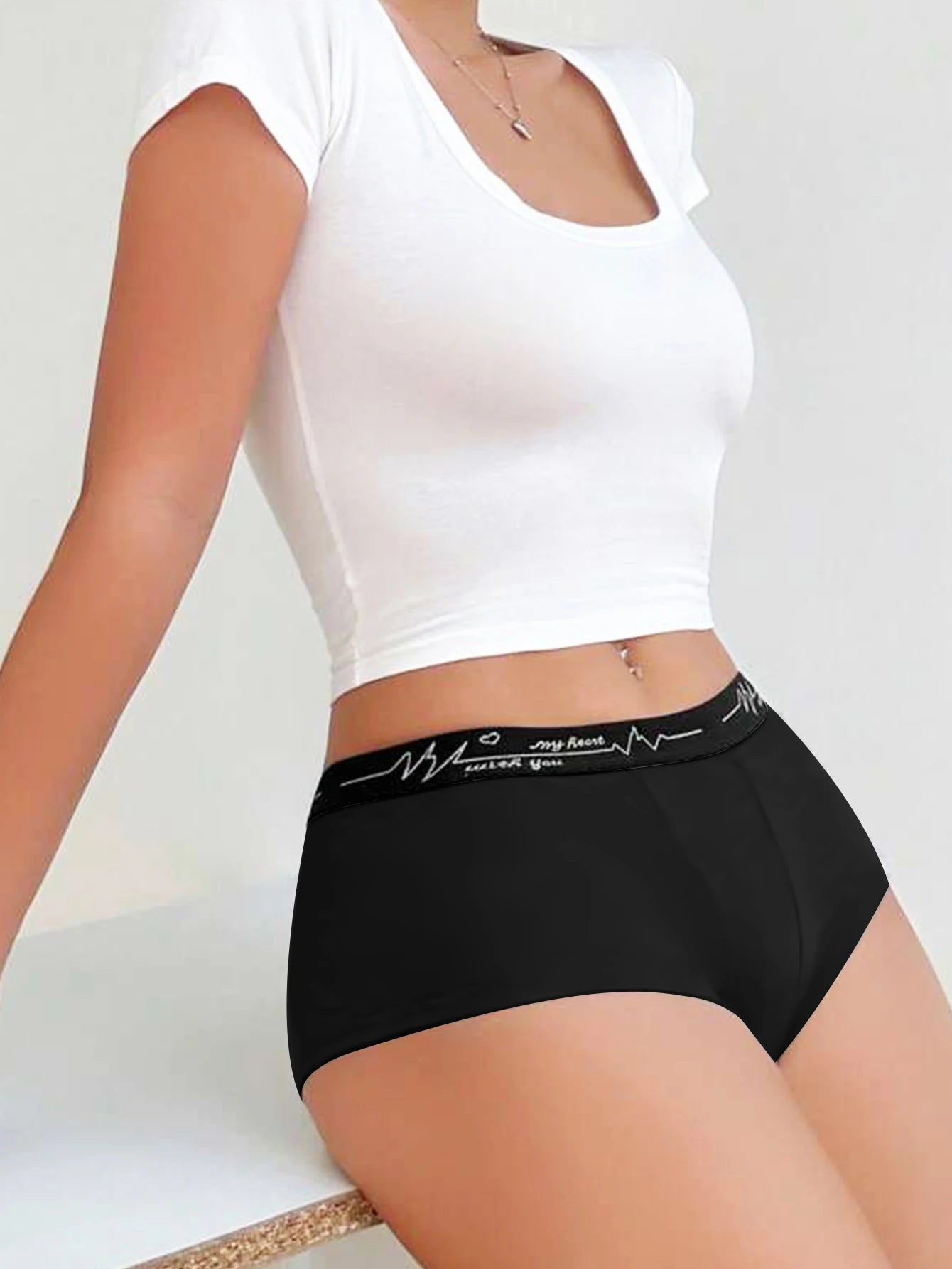 Womens "I Love My Husband" Printed Boxer Shorts - Comfortable Female Underwear