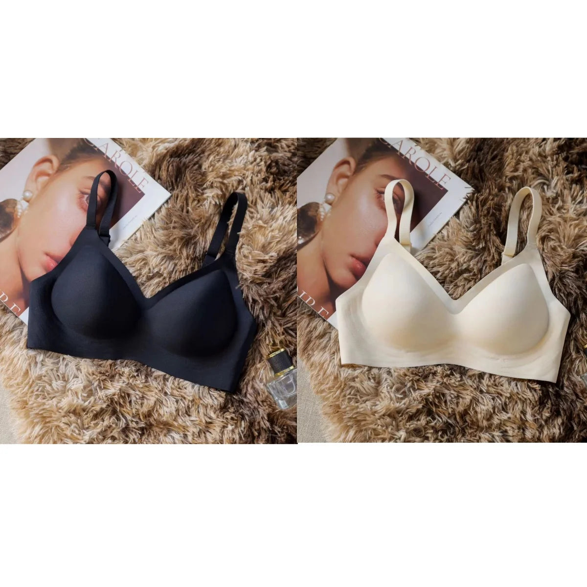 Seamless Push-Up Bra with Soft Support – Thin & Compact Design