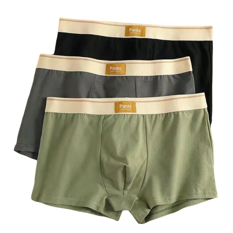 3-Pack Cotton Boxer Shorts for Men - Breathable and Comfortable Underwear